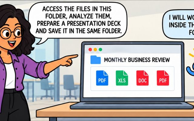 Comic panel from the work agent guide