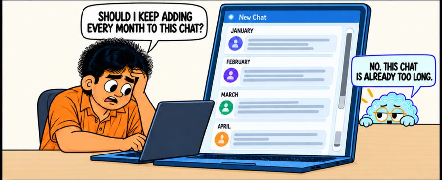 Comic panel: the endless thread