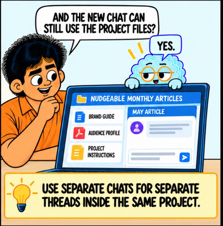 Comic panel: new chat still has the files