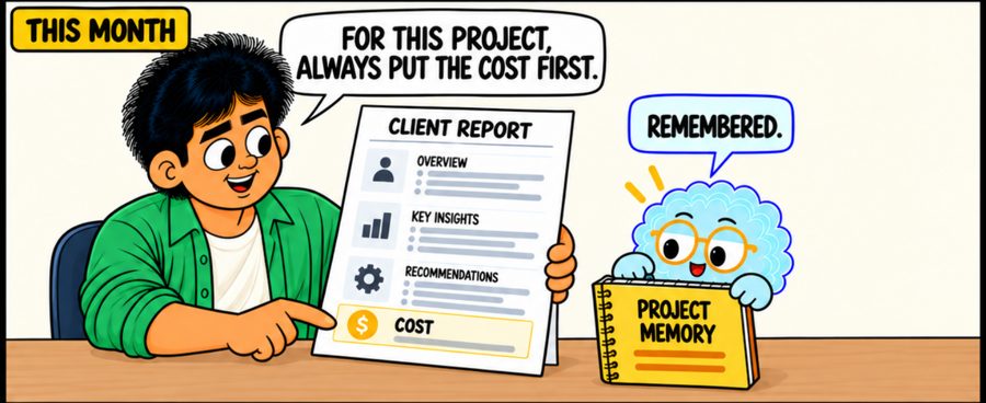 Comic panel: giving a correction