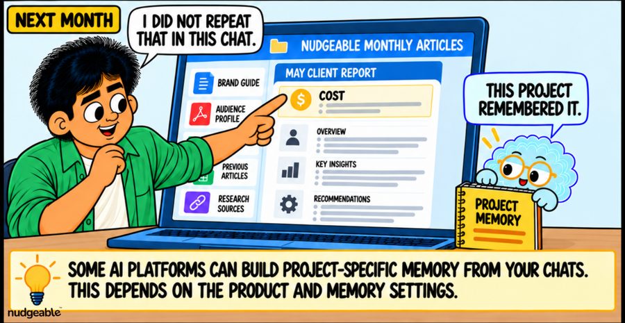 Comic panel: it remembered
