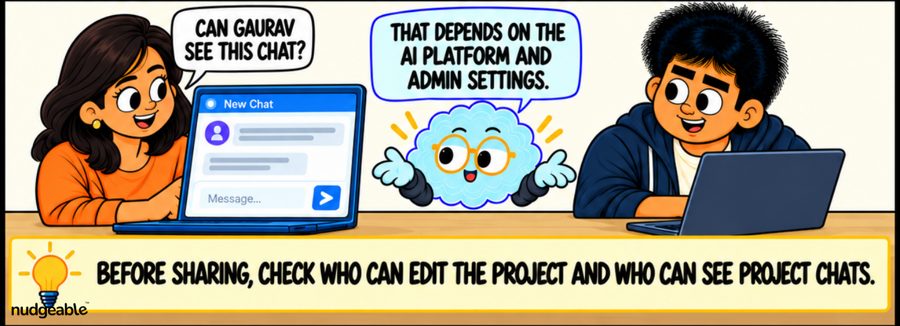 Comic panel: can they see this chat