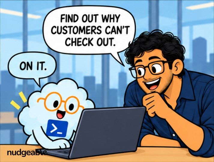 Comic panel: find out why customers cannot check out