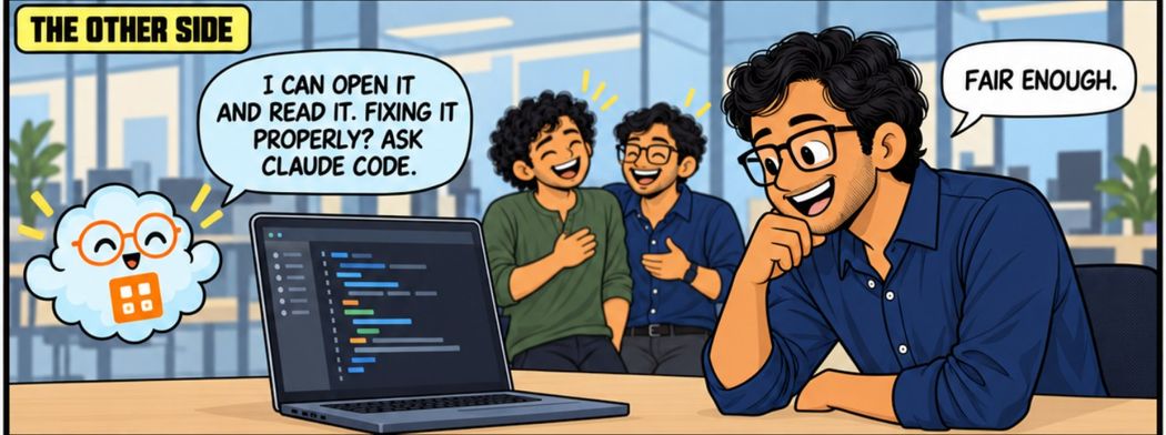 Comic panel: it goes both ways