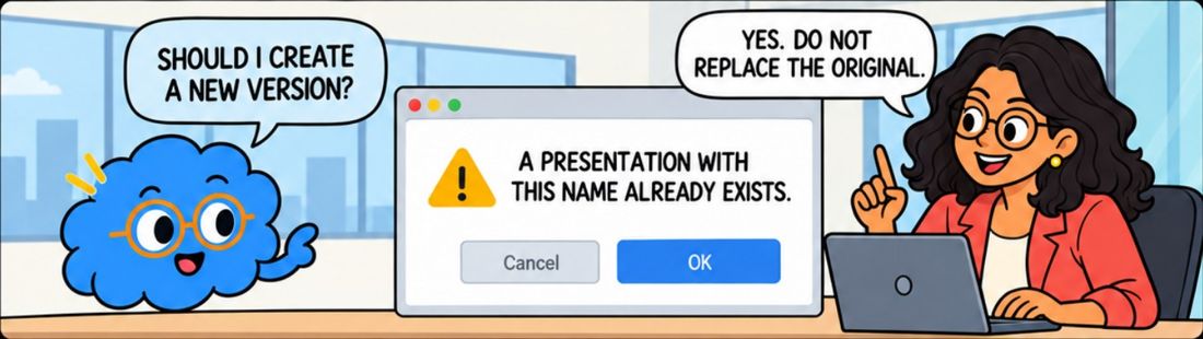 Comic panel: it checks before replacing a file