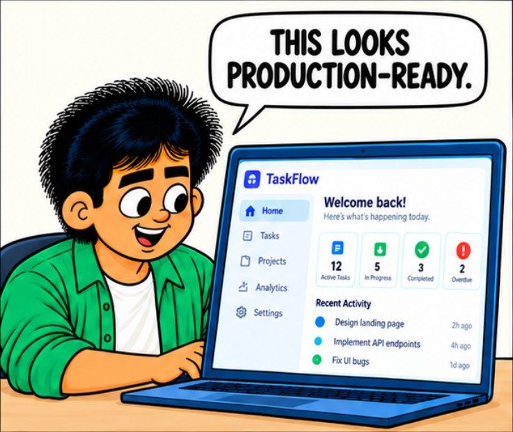 Comic panel: this looks production ready