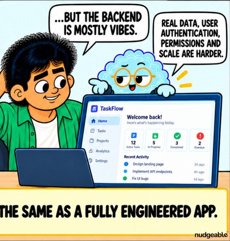 Comic panel: real data and permissions are harder